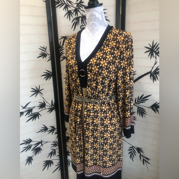 Style & Co Flower Print 3/4 Length Sleeve Above The Knee Dress Size XL - Picture 6 of 16